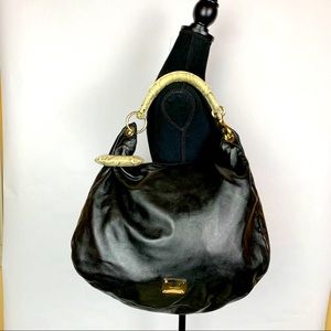 Jimmy Choo Soft Napa Sky Hobo, Black